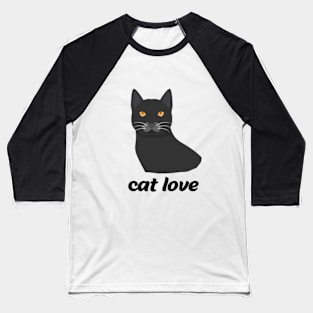 black cat Baseball T-Shirt